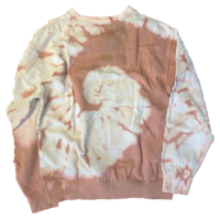 Tan Long Sleeve Tie Dye Sweater with Spiral